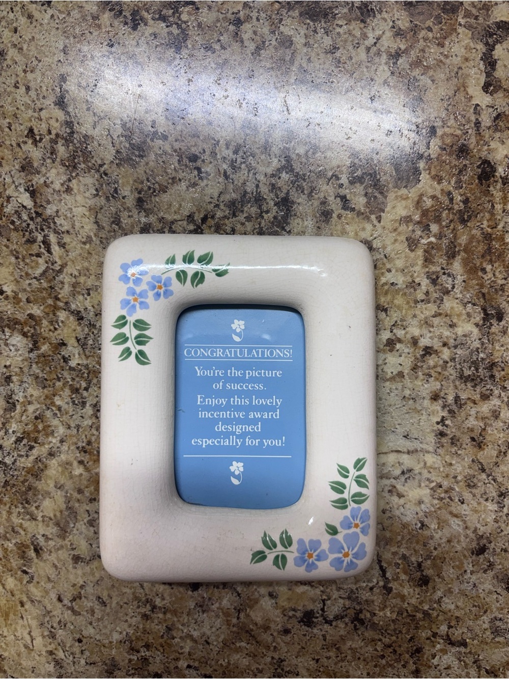 Avon Floral Ceramic Photo Frame